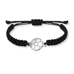 Silver Soccer Rope Bracelet - Pick Color