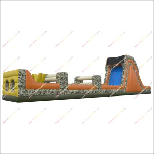 Slip N Slide Obstacle Course Inflatable Camo Obstacle Course Assault Course Inflatable Hire Near Me