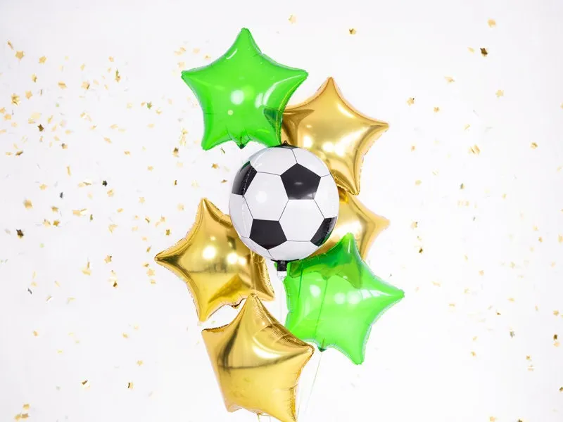 Soccer Balloon, Large Mylar Soccer Balloon, 16" Tall, Inflate with or without Helium