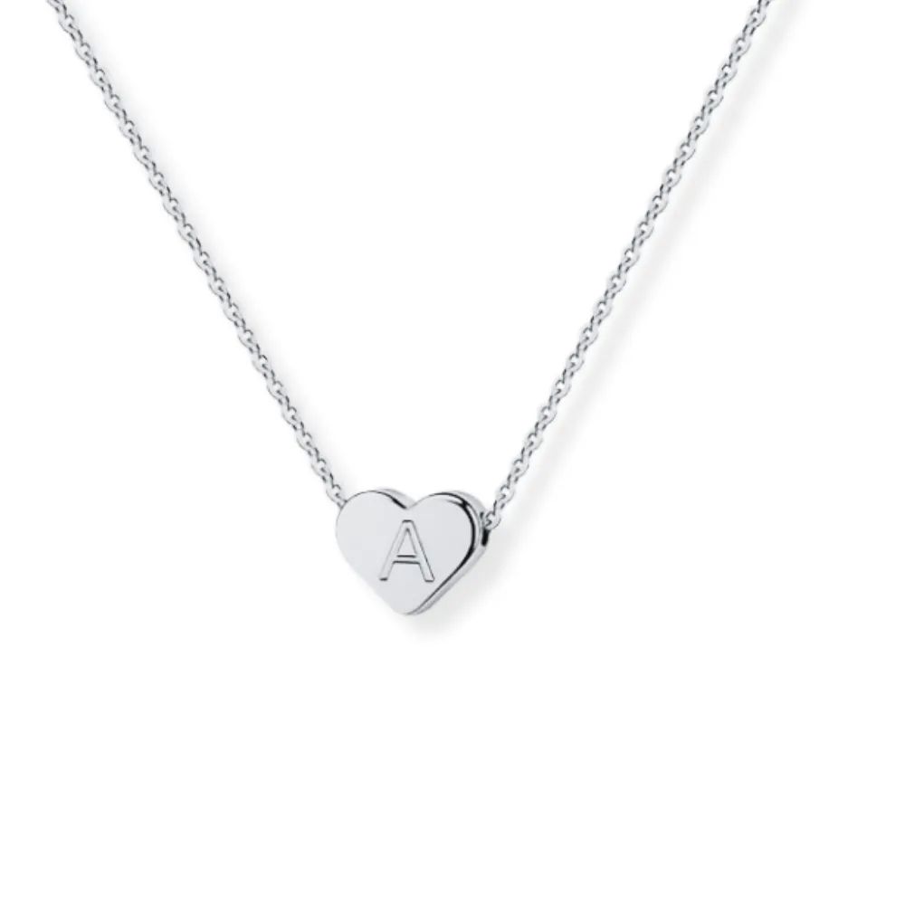 Soccer Heart Initial Necklace