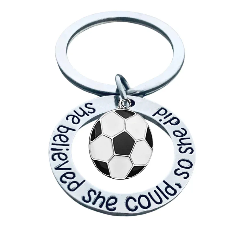 Soccer Keychain- She Believed She Could So She Did