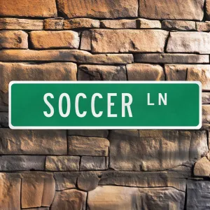 Soccer Street Sign Metal Sign