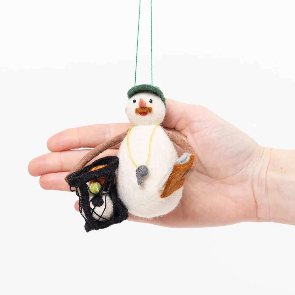 Sports Coach Snowman Ornament