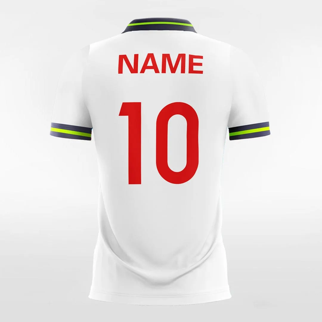 Stripe Trim - Custom Womens Soccer Jerseys Retro Design White