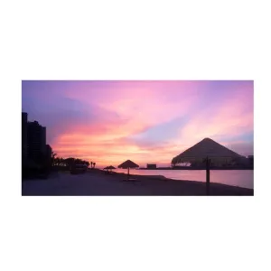 SY004 Resort Seaside Portable Diving Printed Microfiber Beach Towel(Sunset)