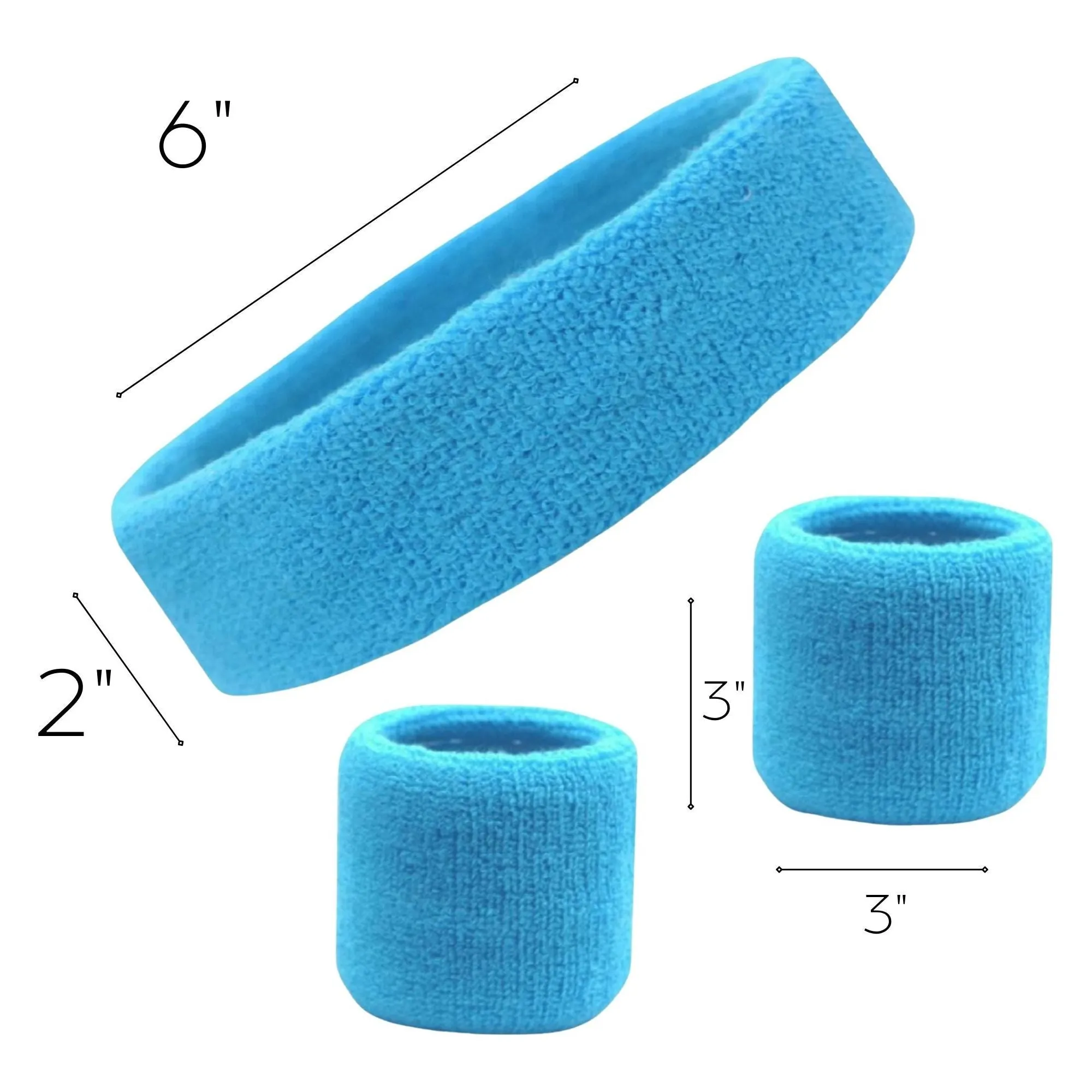 Teal Sweatband Set