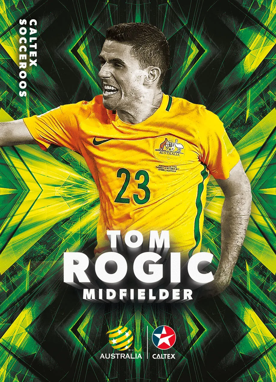 Tom Rogic, Caltex Socceroos Parallel card, 2018 Tap'n'play Soccer Trading Cards