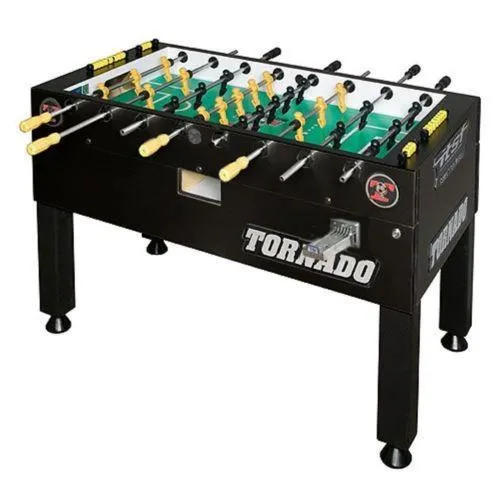 Tornado T-3000 Foosball Table in Matte Black (Coin)