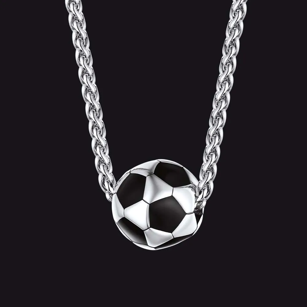 Trendy 3D Soccer Pendant Sport Necklace