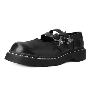 TUK Black 2-Skull Buckle Mary Jane T2307