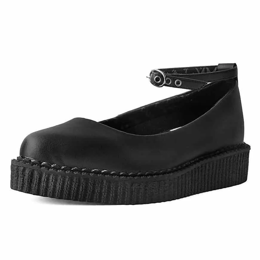 TUK Black Vegan Ballet Creeper A9729