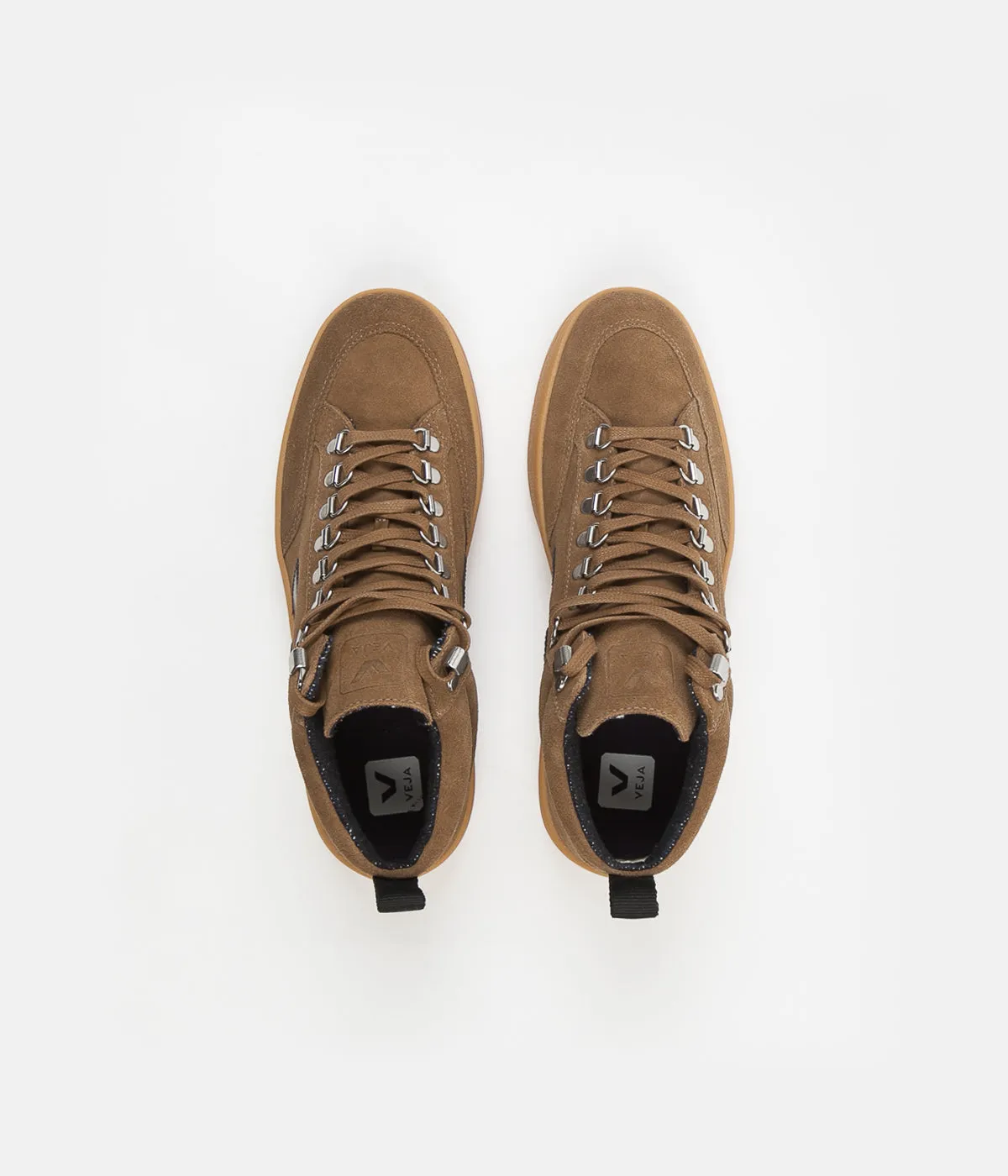 Veja Womens Roraima Suede Shoes - Brown / Black / Gum Sole