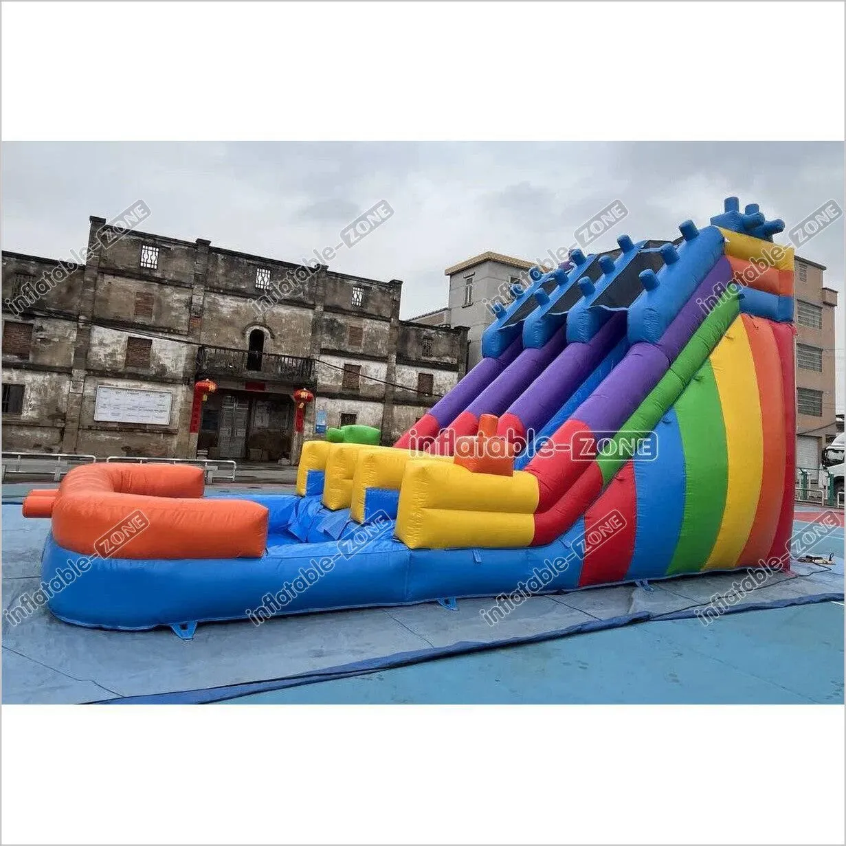 Water Bounce House Inflatable Slip And Slide Happy Inflatable  The Pool