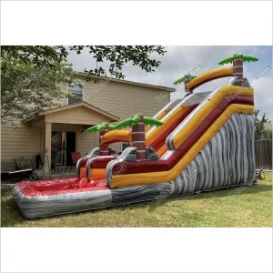 Water Bouncy Castle Blow Up Slip And Slide Blast Double Inflatable Pool Sunny Fun Bouncewave