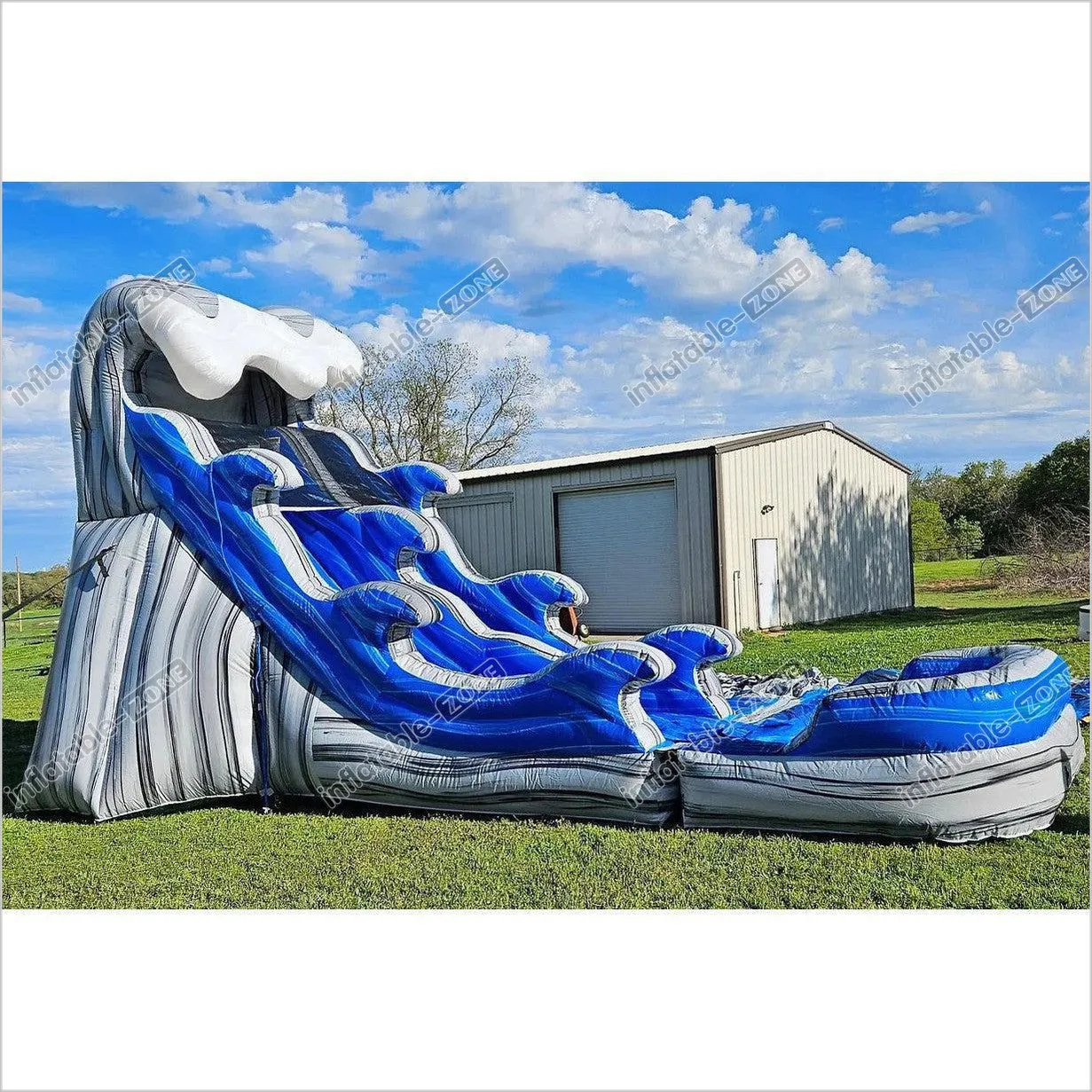 Water Slide Large Blow Up Big Bounce House Inflatable Splash Sea Slip In Wet Dry Bouncer