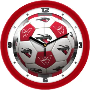 Western Colorado University Wall Clock - Soccer