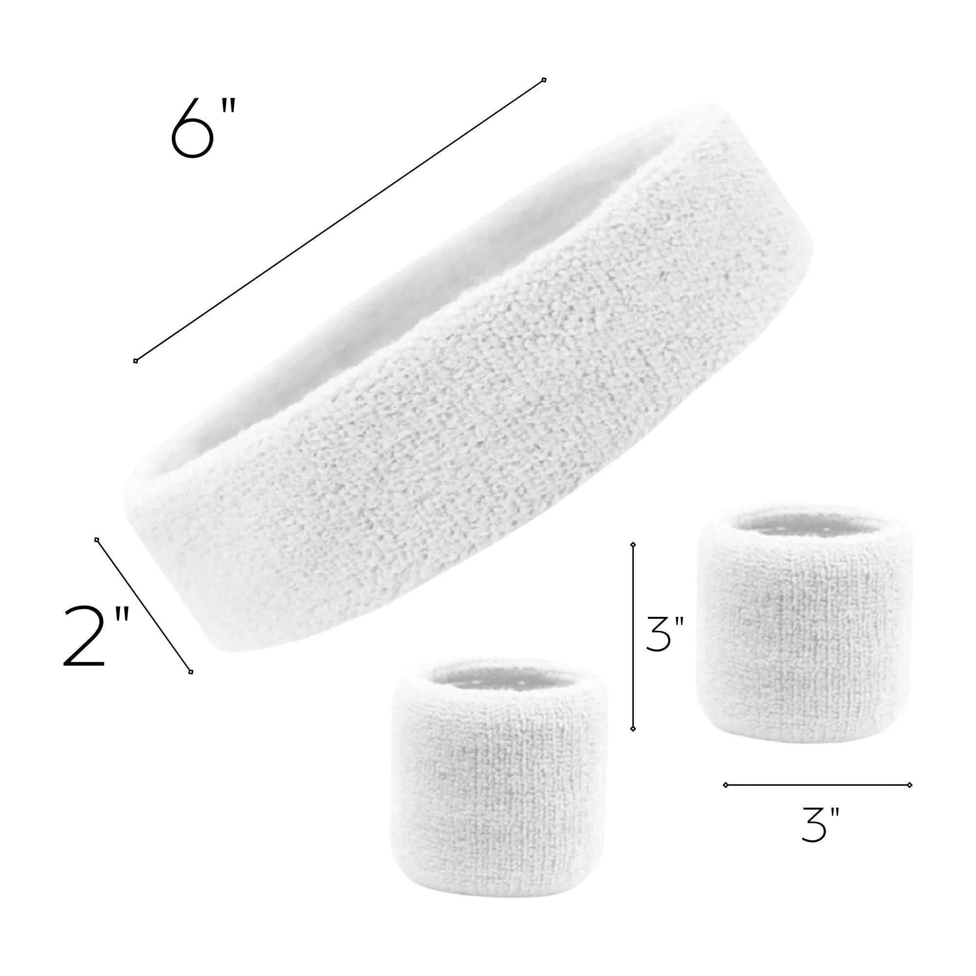 White Sweatband Set