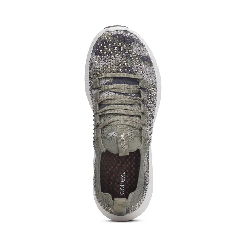 WOMEN'S AETREX CARLY SPARKLE SNEAKER | OLIVE