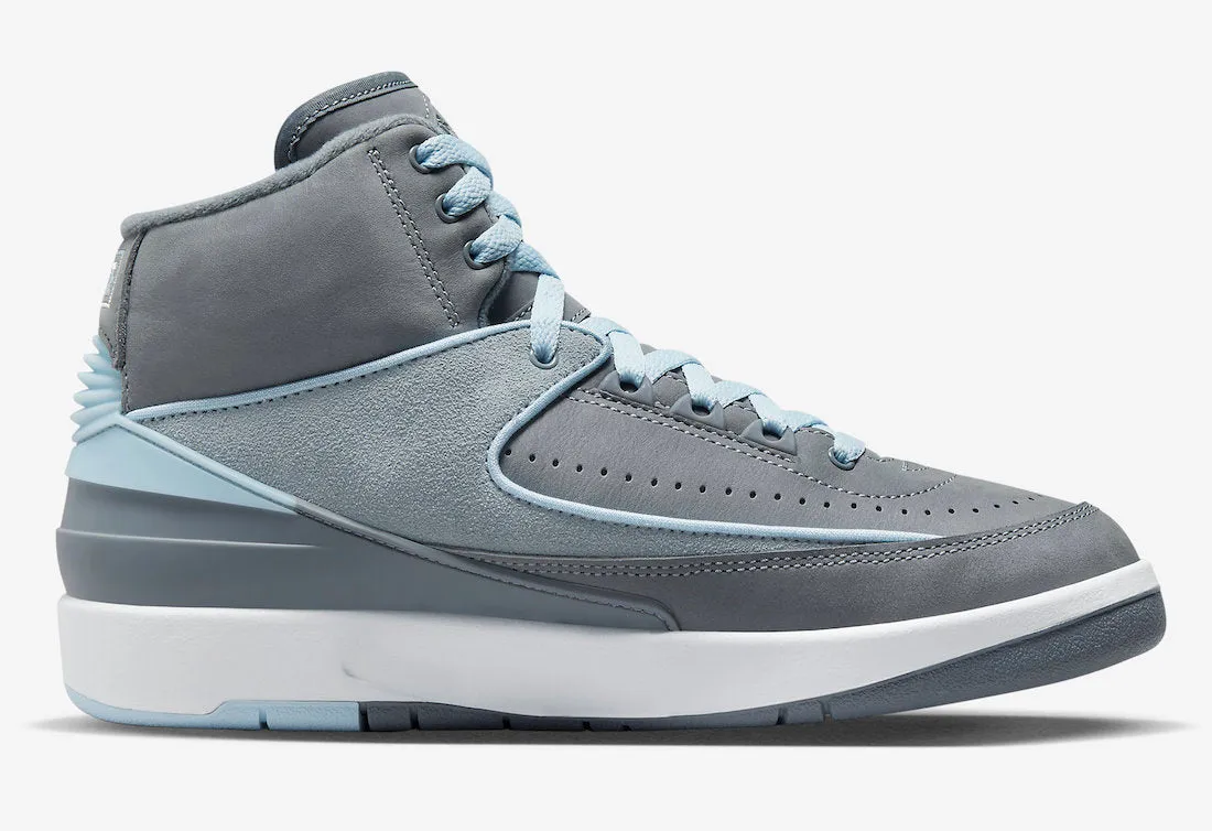 Women's Air Jordan 2 Retro Cool Grey Ice Blue White FB8871-041