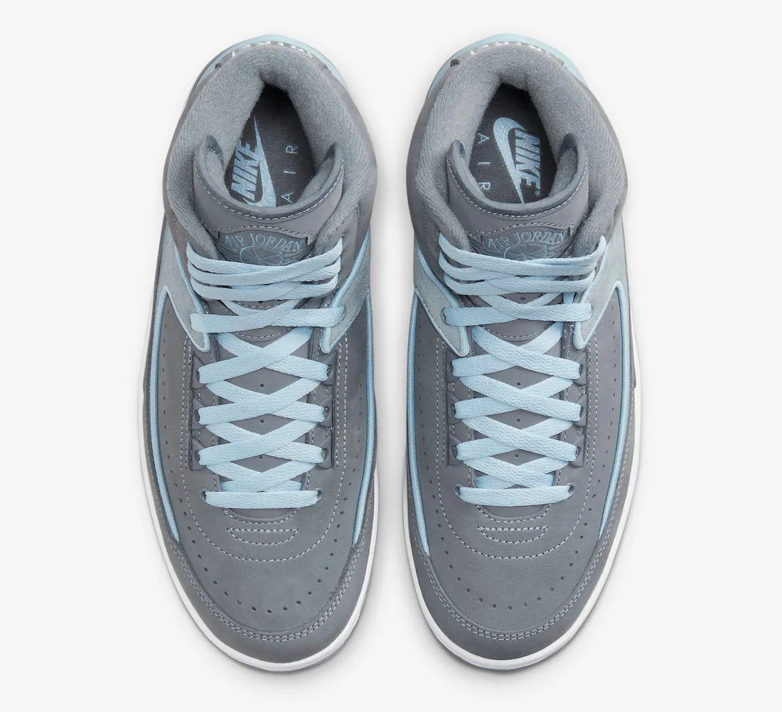 Women's Air Jordan 2 Retro Cool Grey Ice Blue White FB8871-041