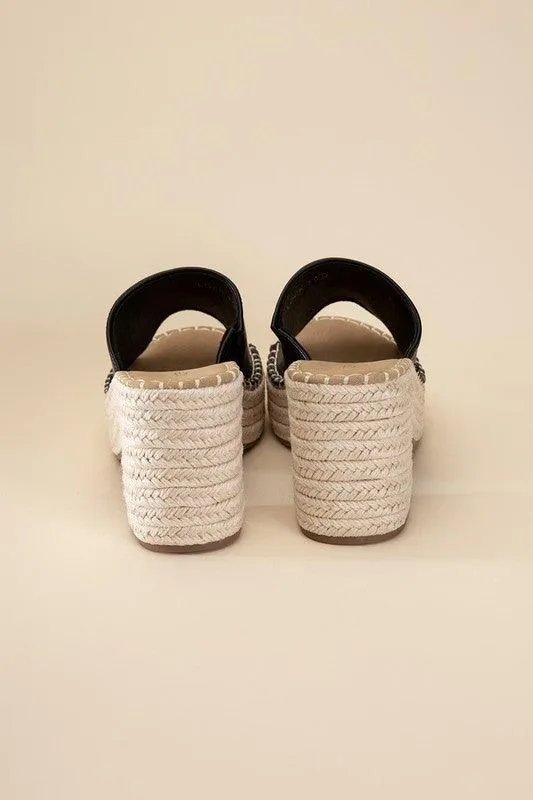 Womens Shoes Espadrille Mule Heels