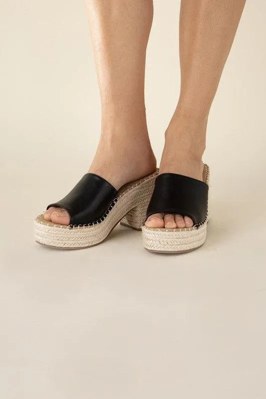 Womens Shoes Espadrille Mule Heels