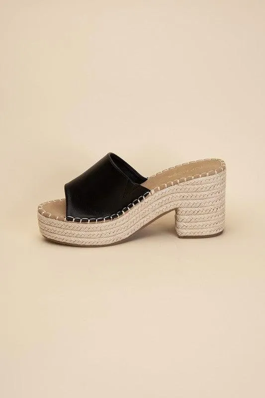 Womens Shoes Espadrille Mule Heels