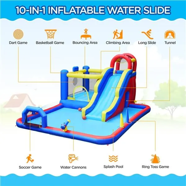 Yaheetech Outdoor Inflatable Water Slide