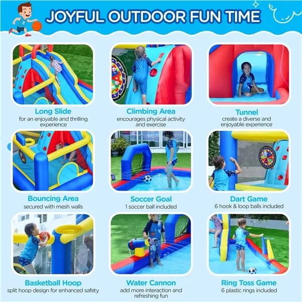 Yaheetech Outdoor Inflatable Water Slide