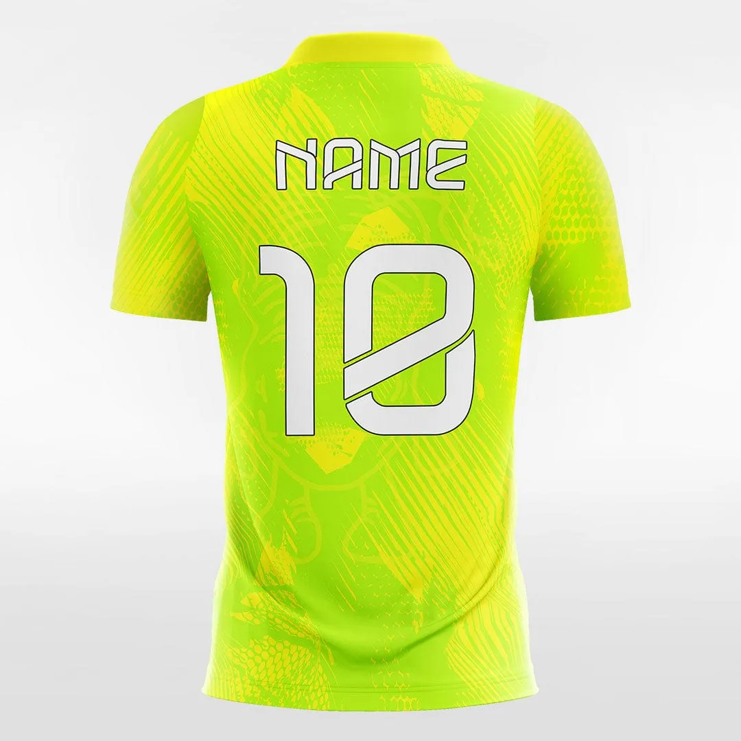 Yellow Graphic - Women Custom Soccer Jerseys Design Neon