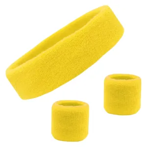 Yellow Sweatband Set