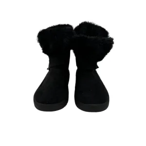 Zip Up Faux Fur Covered Ankle Boot